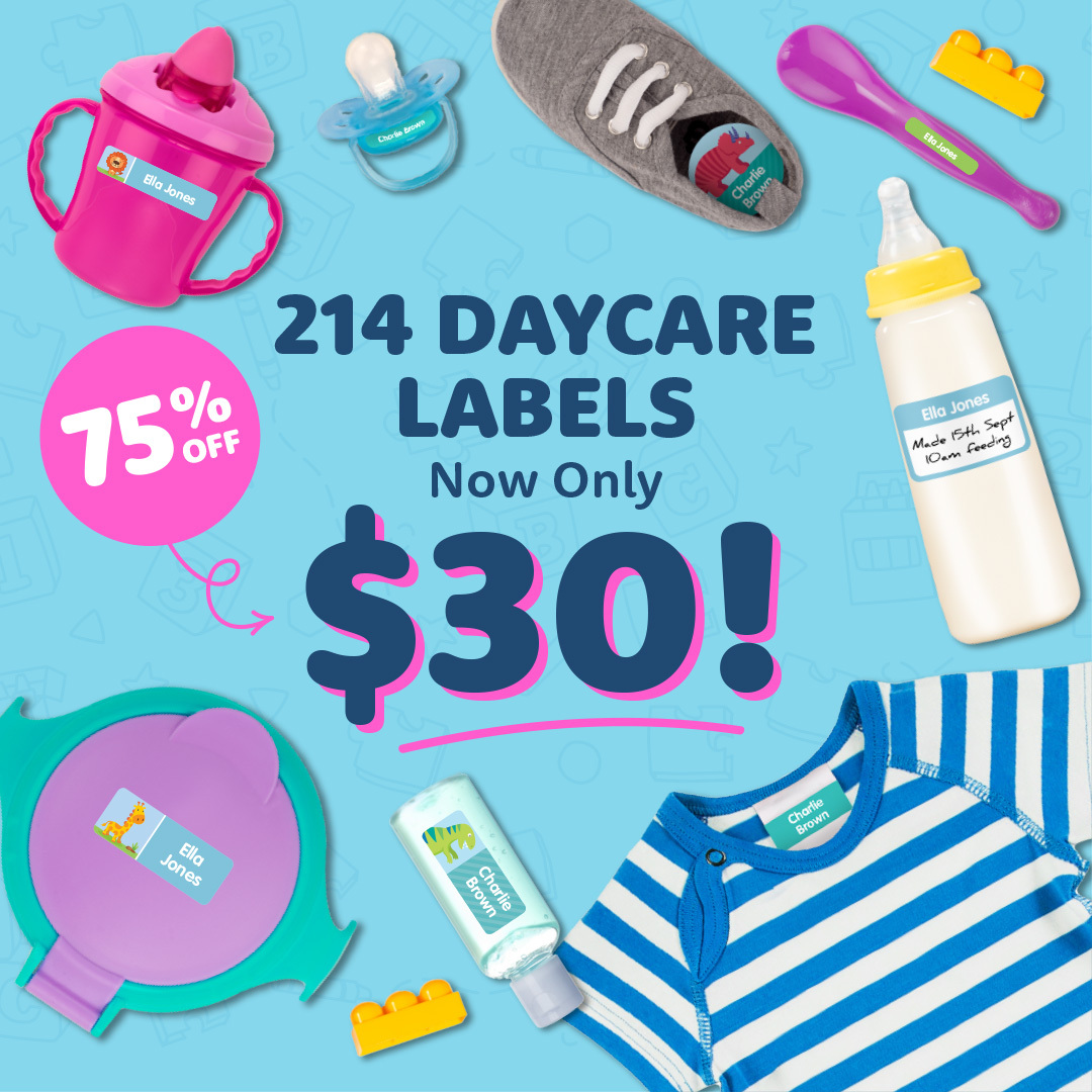 Designer Daycare Name Labels Combo Pack