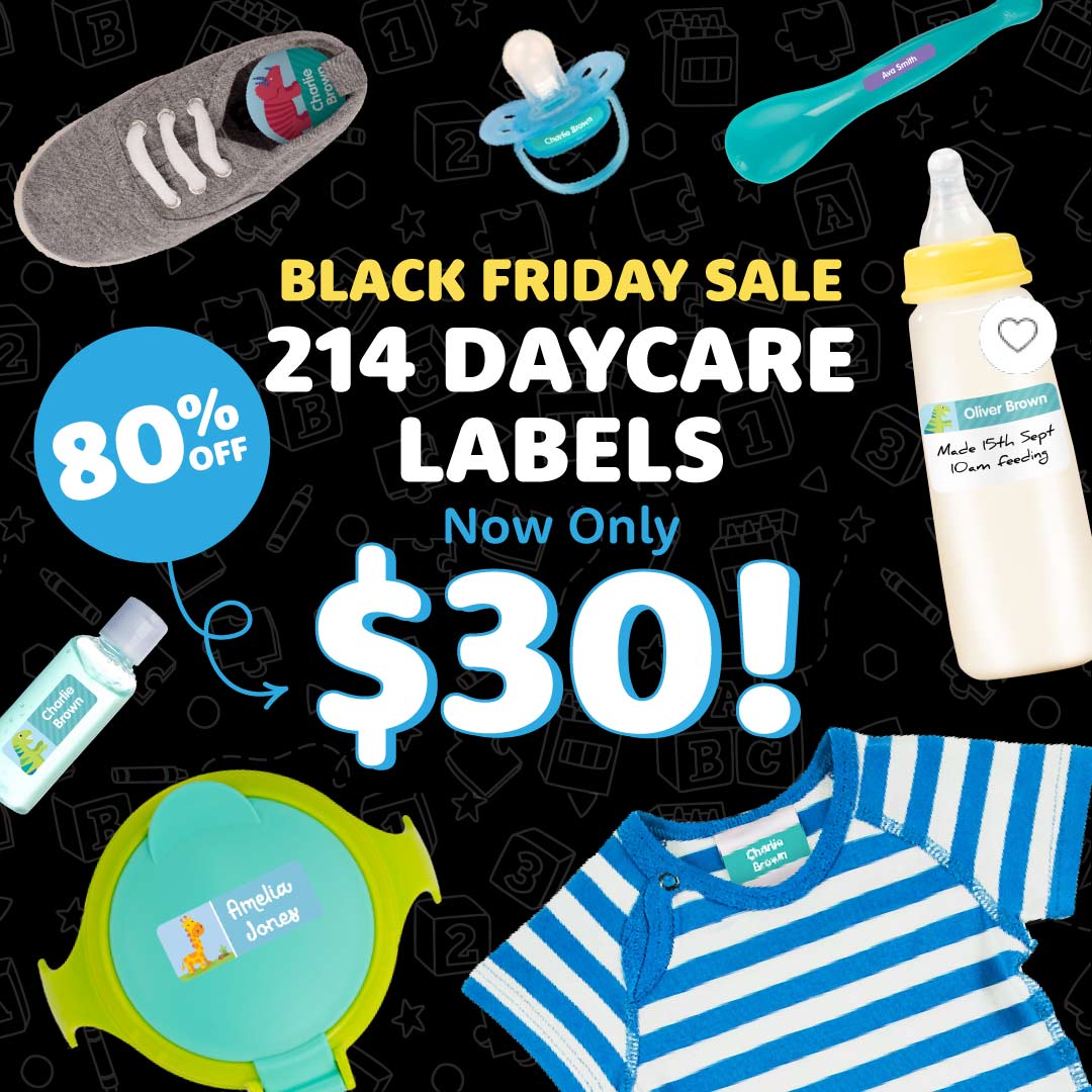 Designer Daycare Name Labels Combo Pack