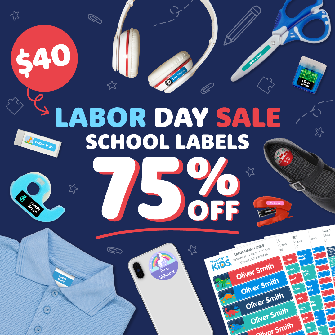 School Name Labels Combo Pack