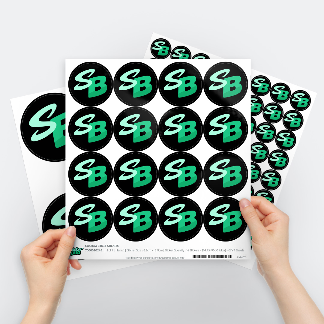 Circle Vinyl Sticker Sheets