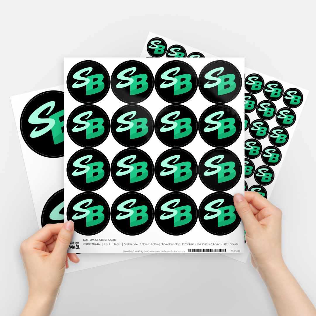 Circle Vinyl Sticker Sheets
