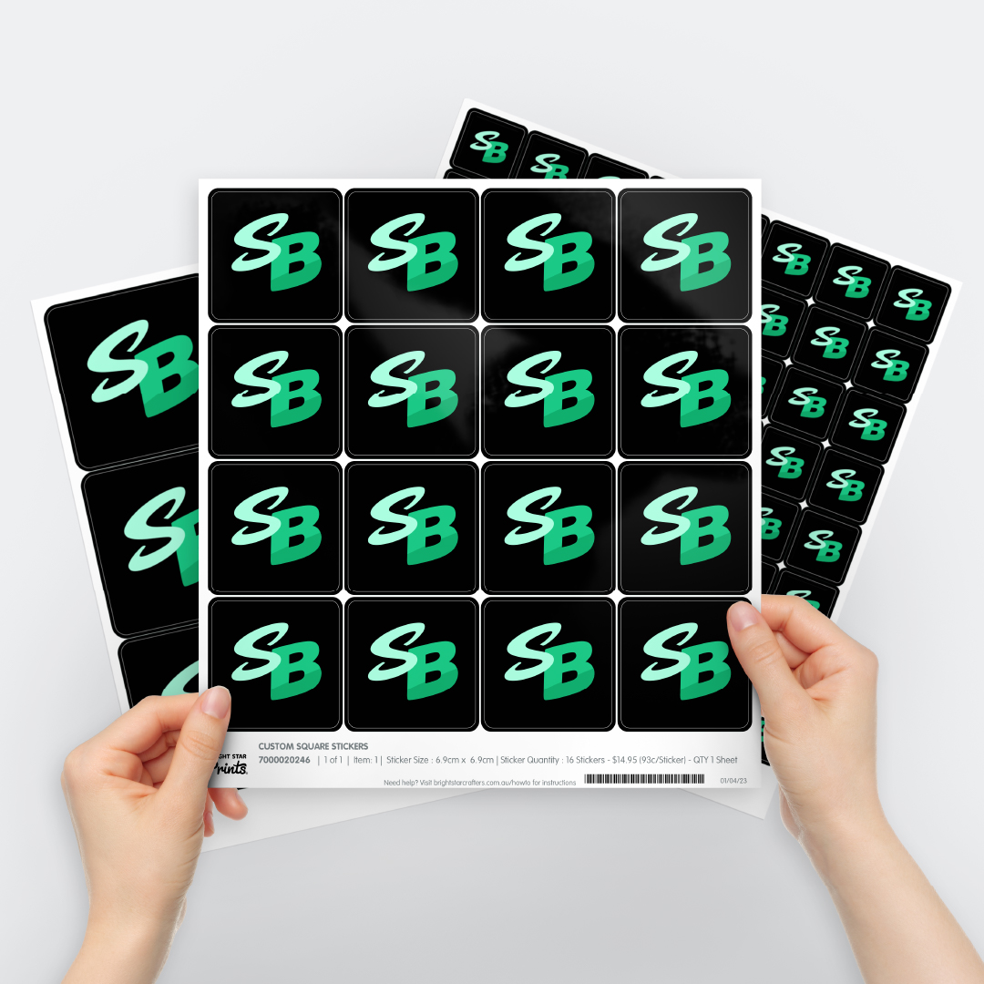 Square Vinyl Sticker Sheets