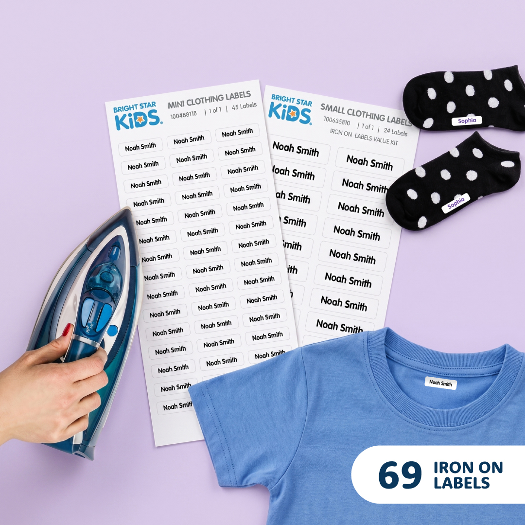 Iron On Name Labels Value Kit
