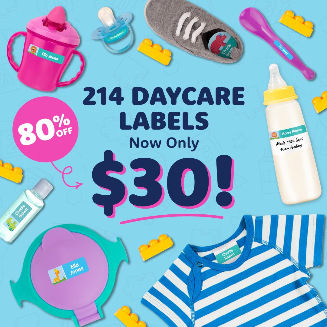 Designer Daycare Name Labels Value Kit