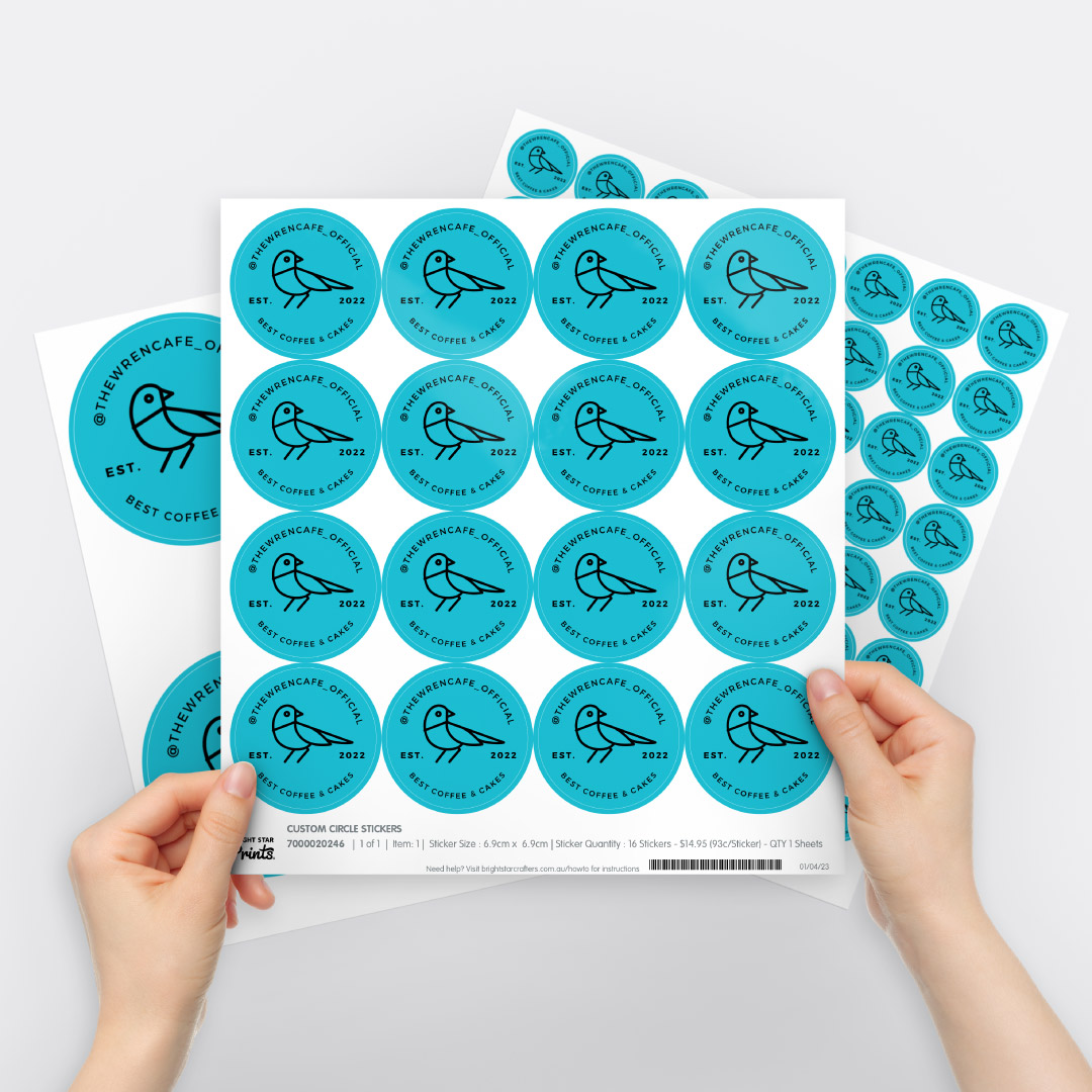 Circle Vinyl Sticker Sheets