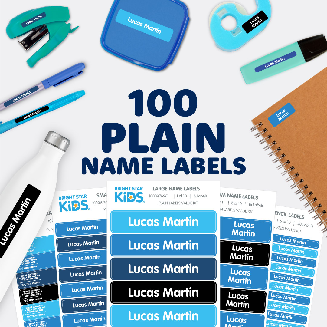 Plain Name Labels Combo Pack