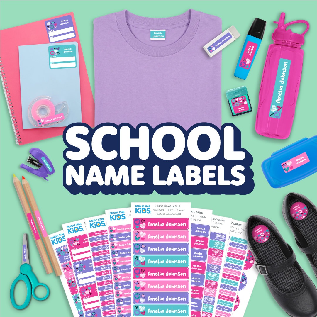 School Name Labels Combo Pack