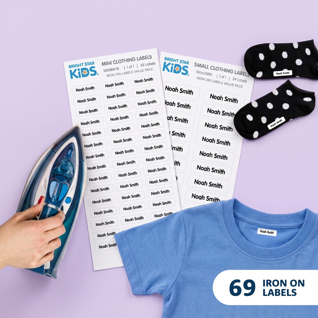 Iron On Name Labels Combo Pack