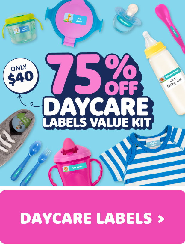 Shop daycare name labels now!