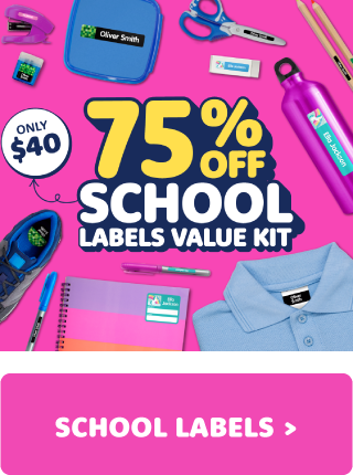Shop school name labels now!
