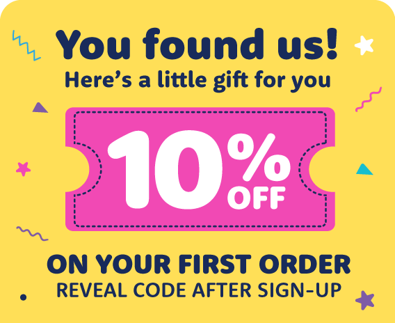 10% off on your first order! You found us! Here's a little gift for you! 10% off on your first order - reveal the code after sign up.