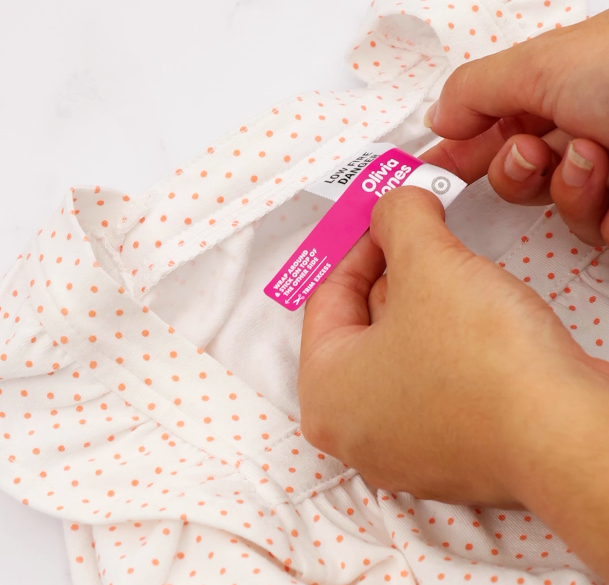 Personalised clothing labels for school uniforms