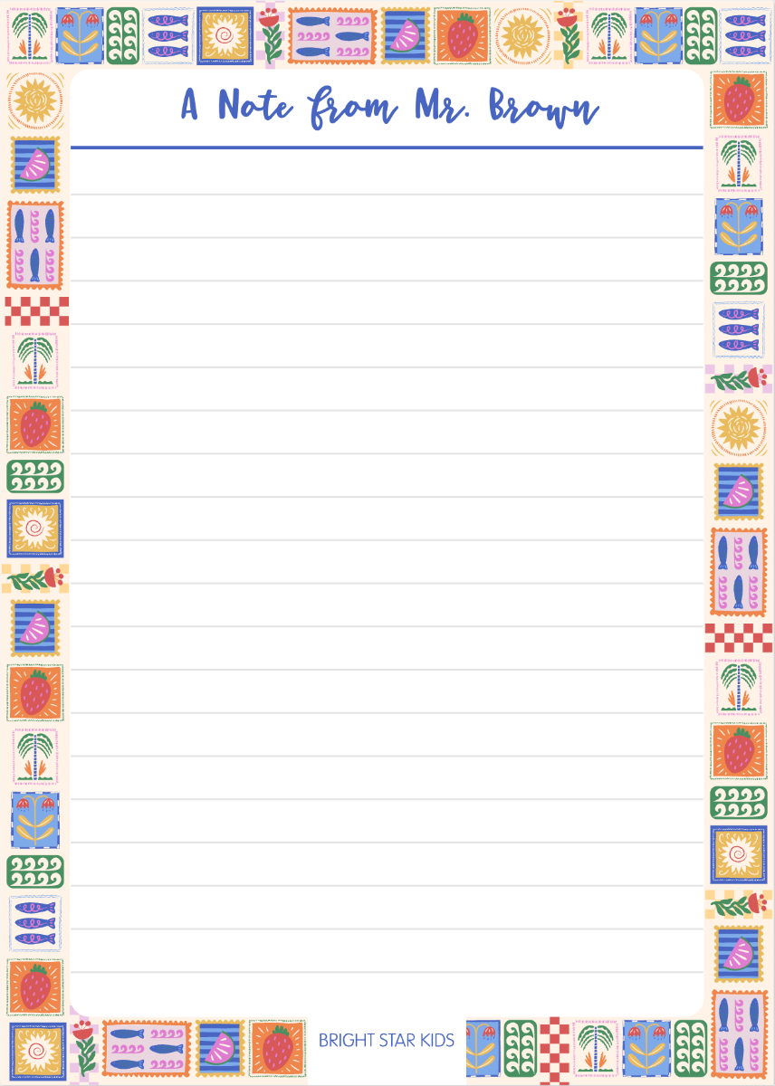 Personalised notepad design 1 from Bright Star Kids