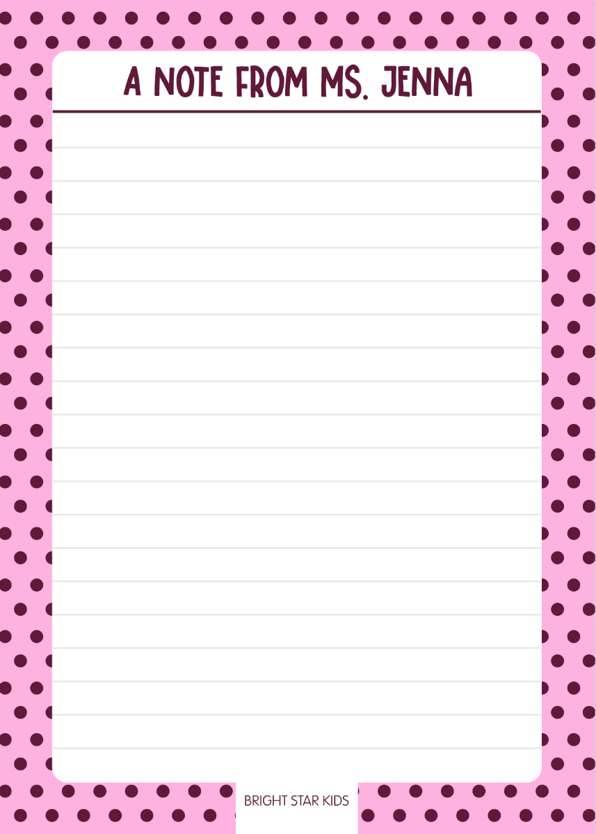 Personalised notepad design 3 from Bright Star Kids